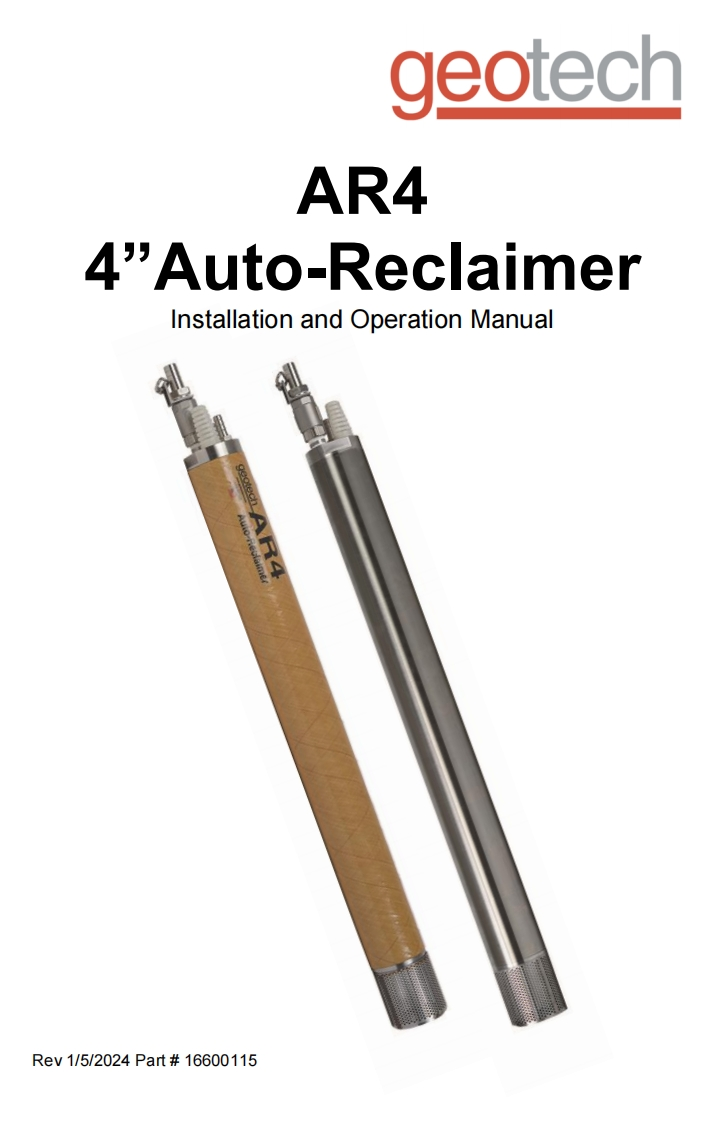 Geotech_AR4_4in_Auto-Reclaimer_使用说明书手册