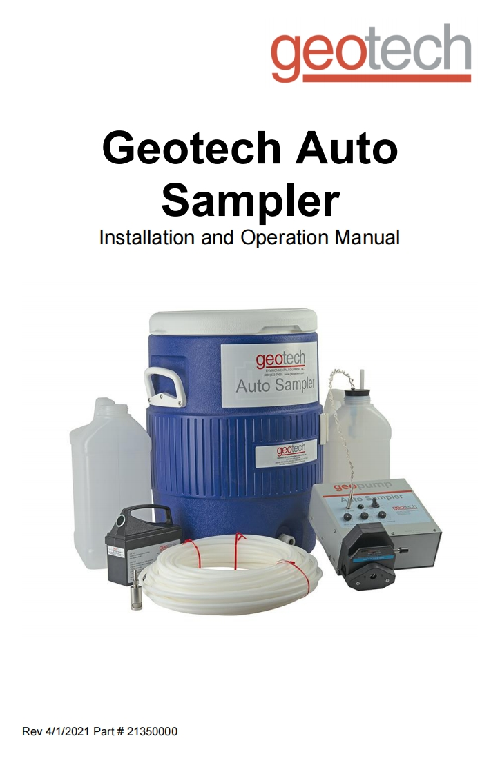 Geotech_Auto_Sampler_使用说明书手册
