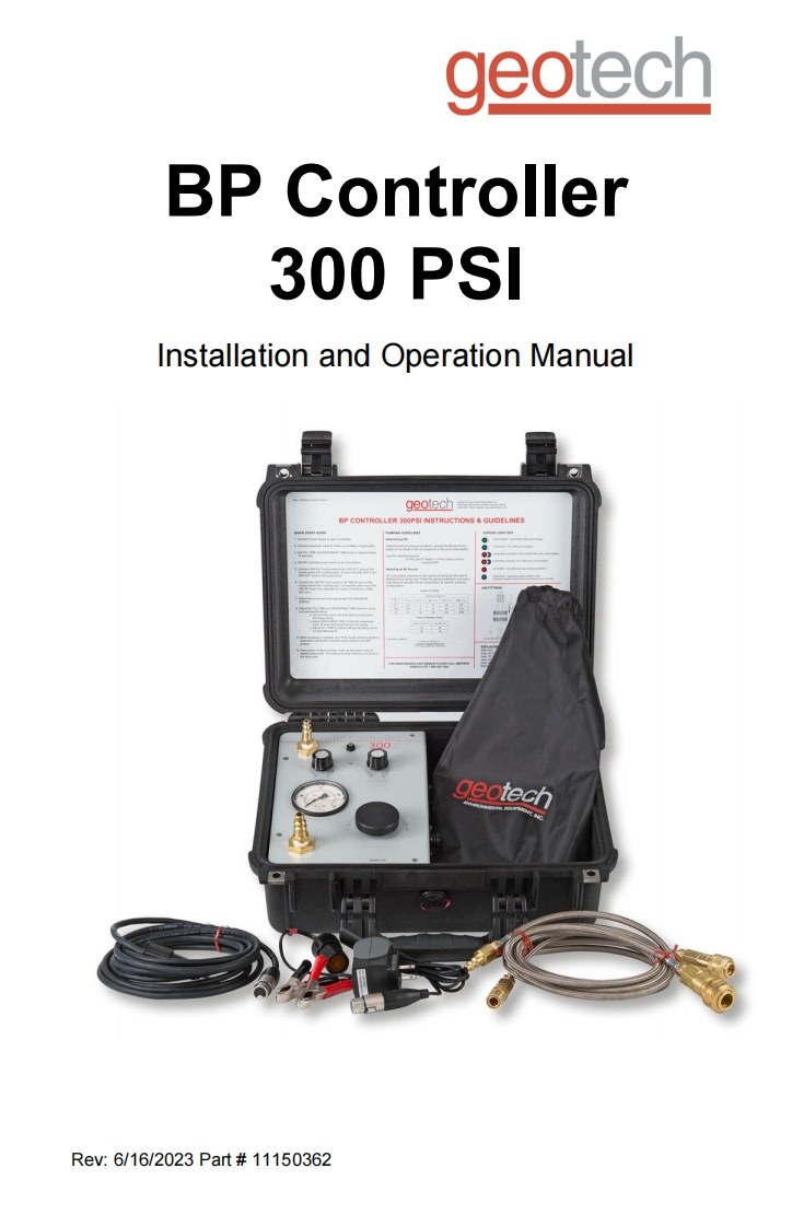 Geotech_BP_Controller_300PSI_使用说明书手册