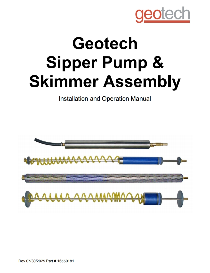 Geotech_Sipper_Pump_and_Skimmer_使用说明书手册