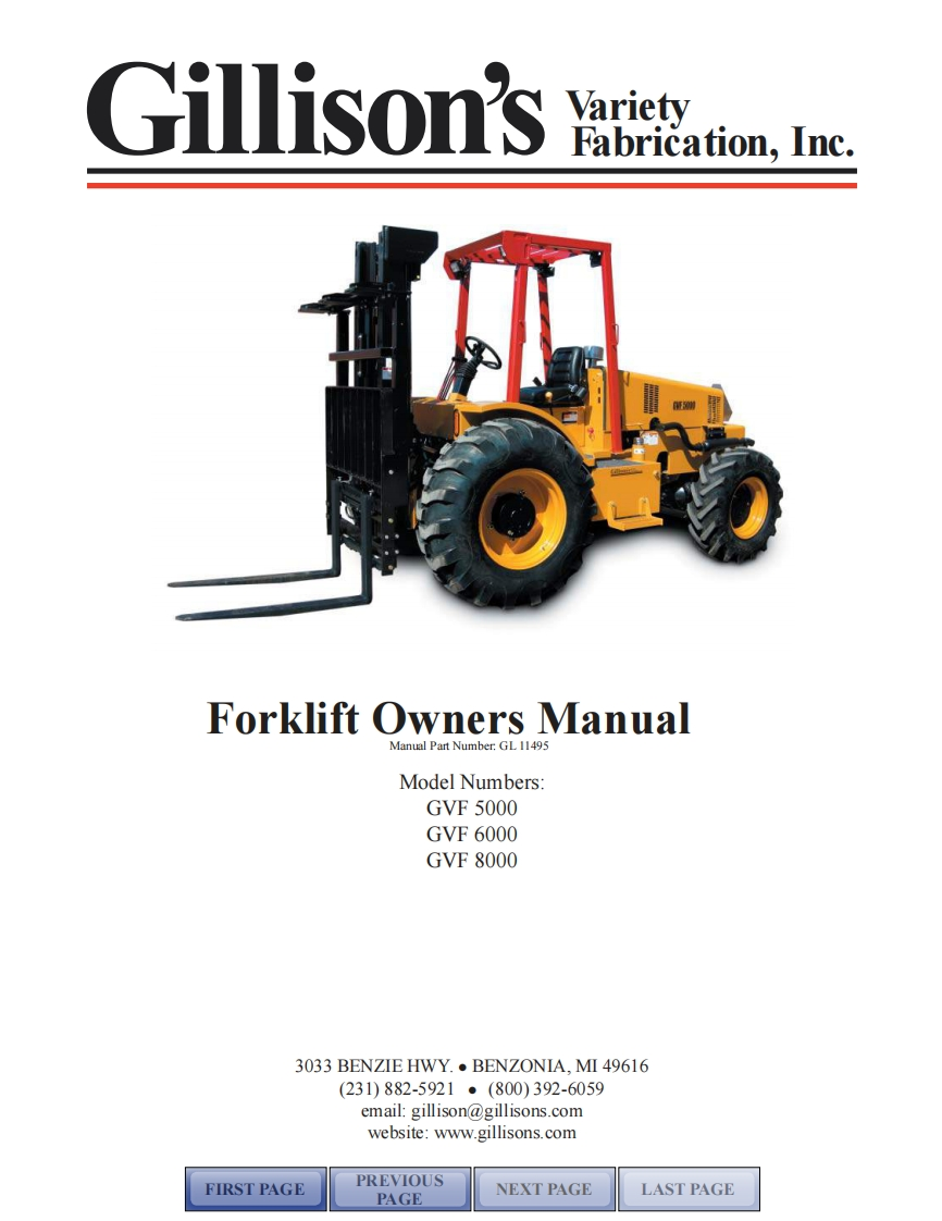 Gillison-GVF-5000-6000-8000-Forklift-Owners-Manual操作说明书手册新质力文库 - 聚焦新质生产力发展的数字化知识库_行业洞察 / 理论成果 / 实践指南免费下载新质力文库