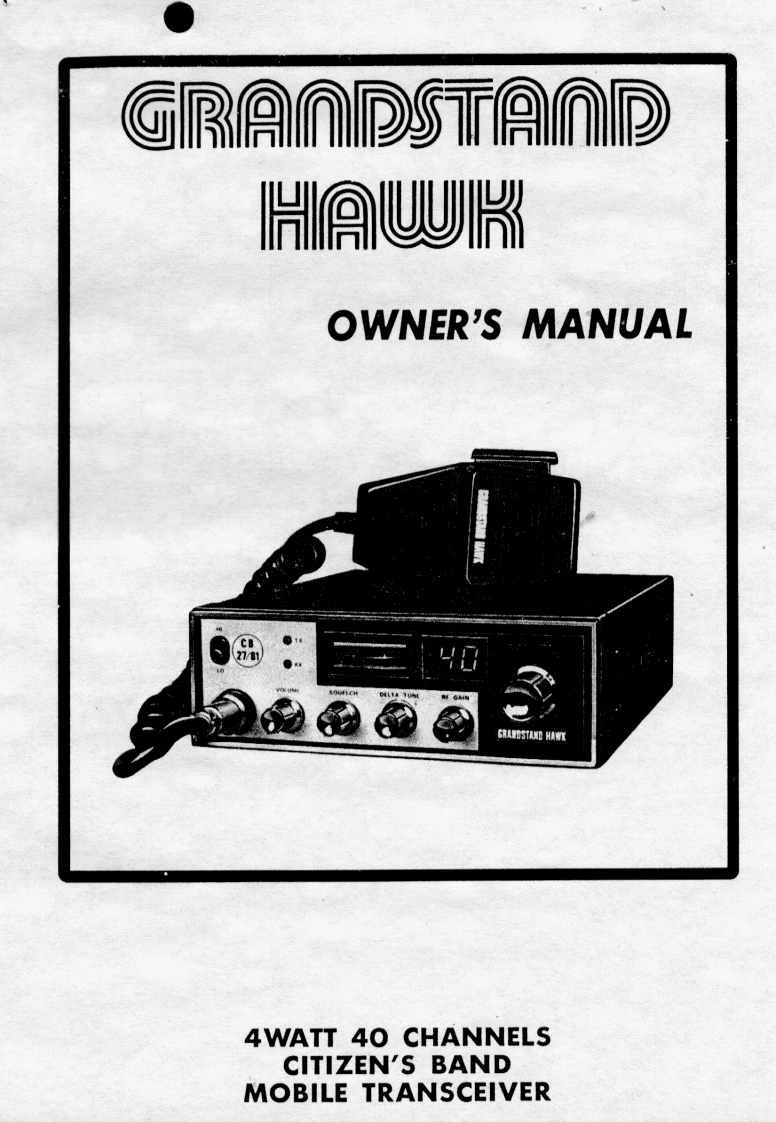 Grandstand_Hawk_Manual操作说明书手册