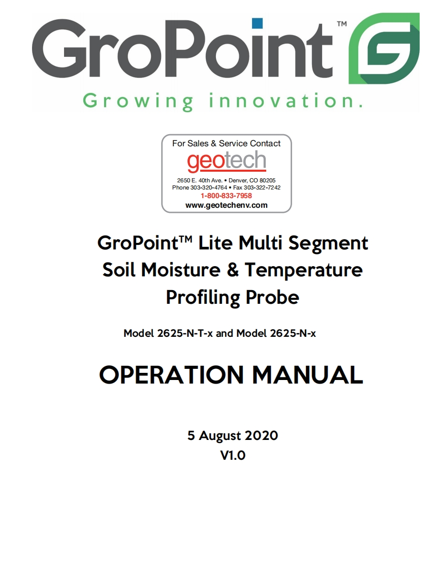 GroPoint_Profiling_Probe_Operation_使用说明书手册