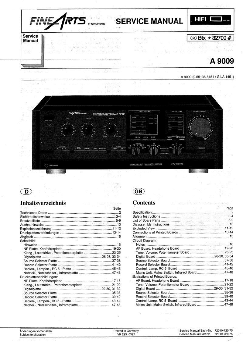 Grundig-A9009-int-电气原理图手册