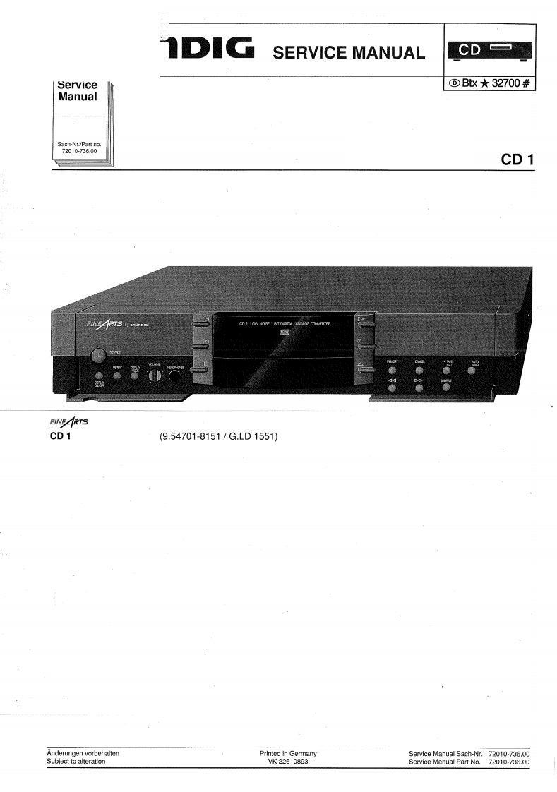 Grundig-CD1-cd-电气原理图手册