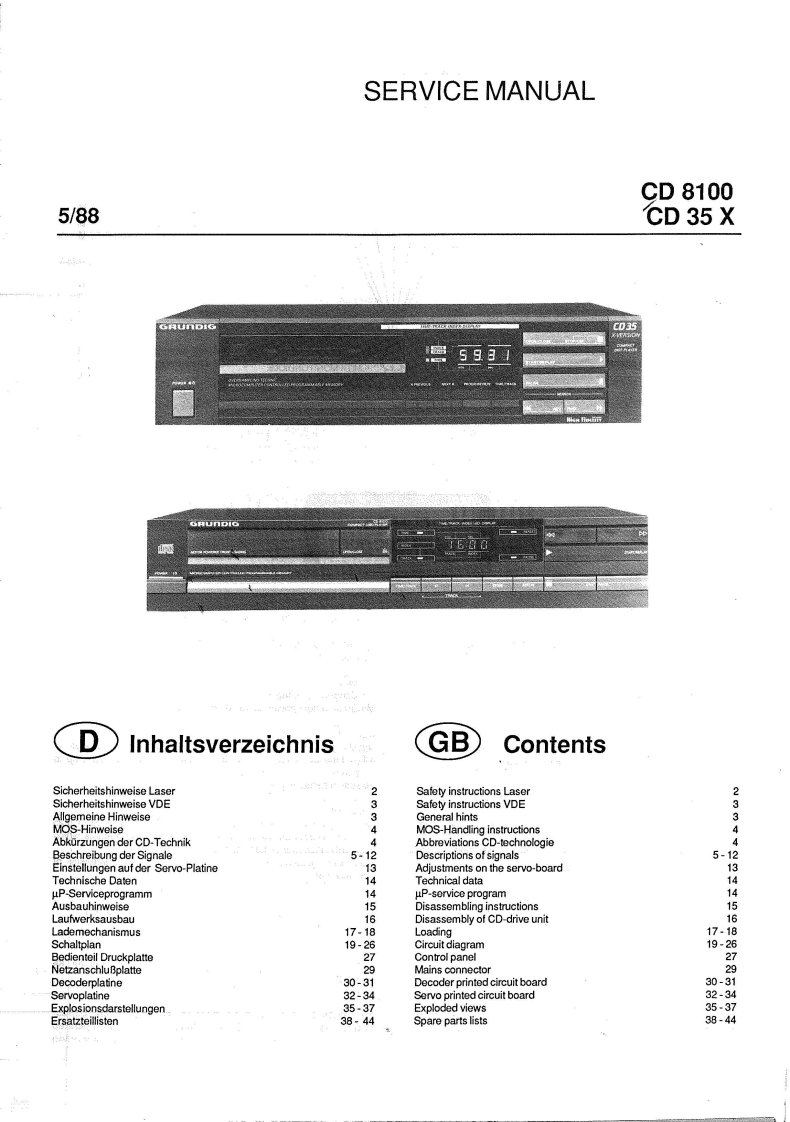 Grundig-CD35X-cd-电气原理图手册