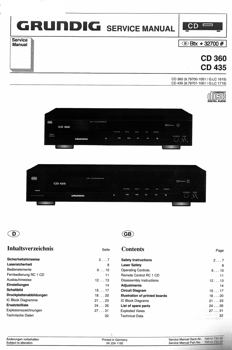 Grundig-CD360-cd-电气原理图手册