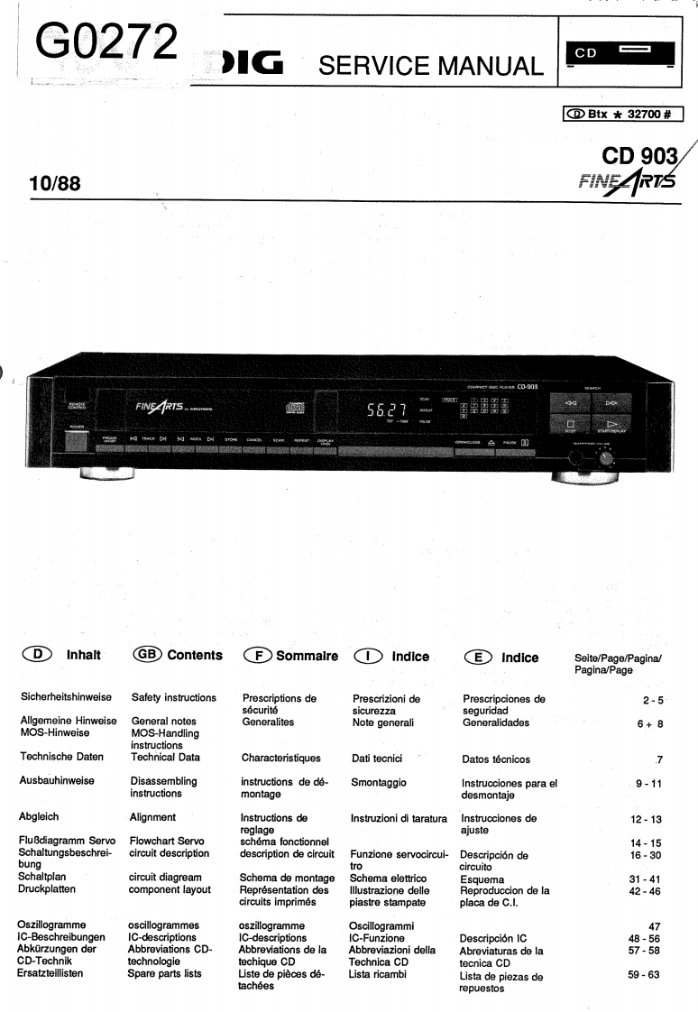 Grundig-CD903-cd-电气原理图手册