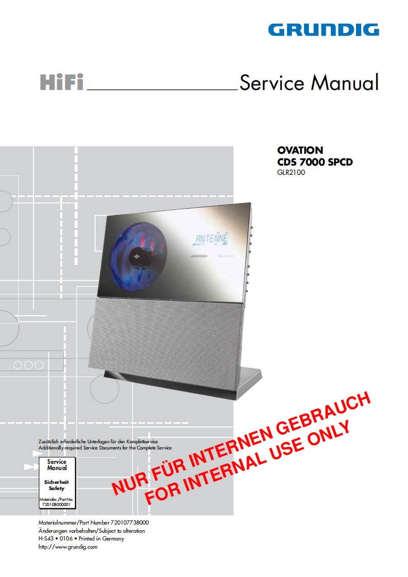 Grundig-CDS7000SPCD-mc-维修说明书手册含电器原理图
