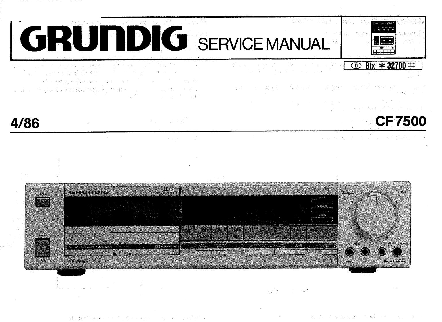 Grundig-CF7500-tape-电气原理图手册