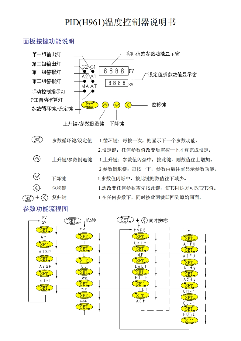 H961温控器中文说明书