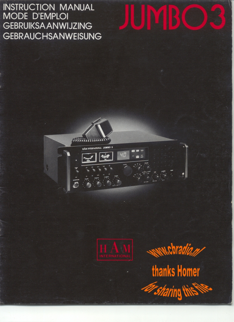 HAM_Jumbo_3_Homer_使用说明书手册