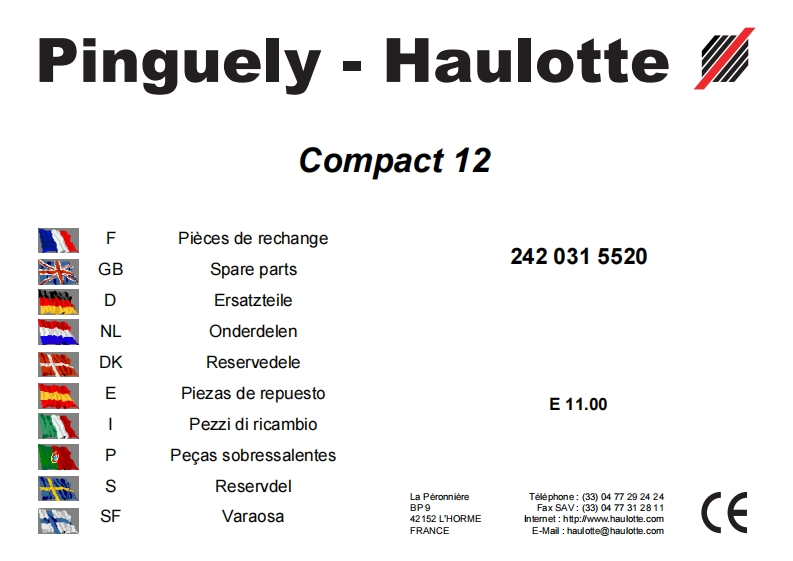 HAULOTTE-Delebok-Compact-12-etter-november-2000维修手册零部件手册电气原理图