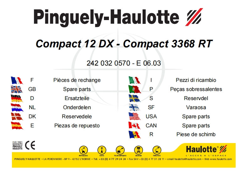HAULOTTE-Delebok-Compact-12DX维修手册零部件手册电气原理图