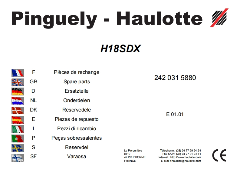 HAULOTTE-Delebok-H18SD_X_etter-januar-2001维修手册零部件手册电气原理图