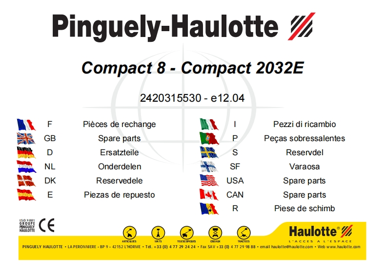 HAULOTTE-DelebokCompact8-2032Eetterdesember2004维修手册零部件手册电气原理图