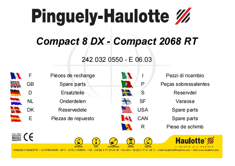 HAULOTTE-DelebokCompact8DX维修手册零部件手册电气原理图