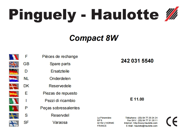 HAULOTTE-DelebokCompact8_Wetternovember2000维修手册零部件手册电气原理图