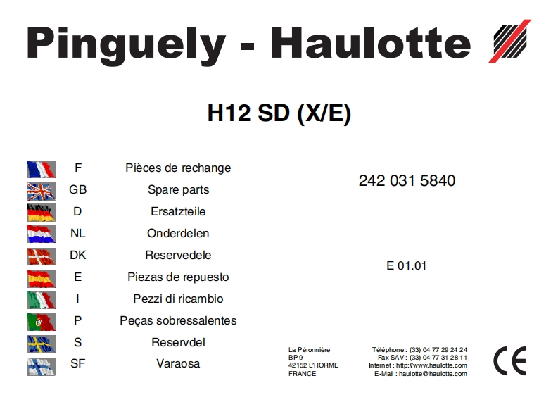 HAULOTTE-DelebokH12SD_X_etterjanuar2001维修手册零部件手册电气原理图