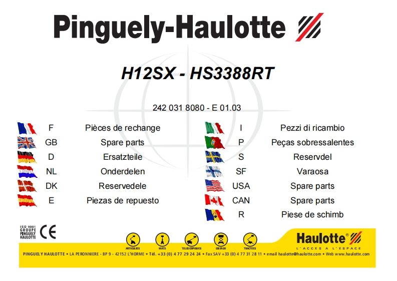 HAULOTTE-DelebokH12SXetterjanuar2003维修手册零部件手册电气原理图