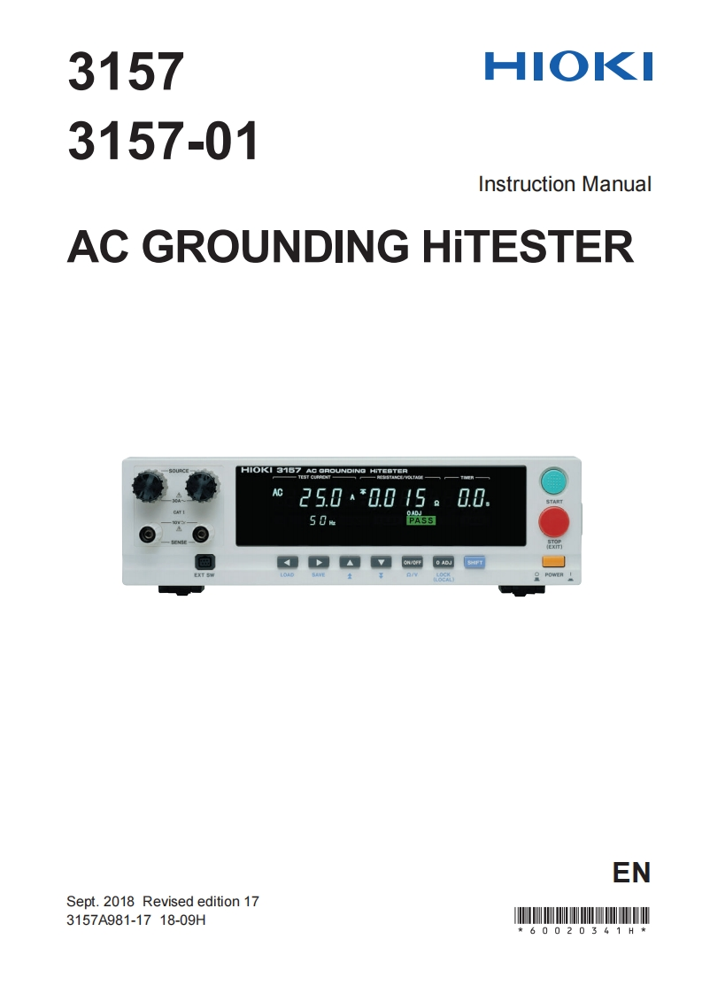 HIOKI_3157_im操作说明书手册