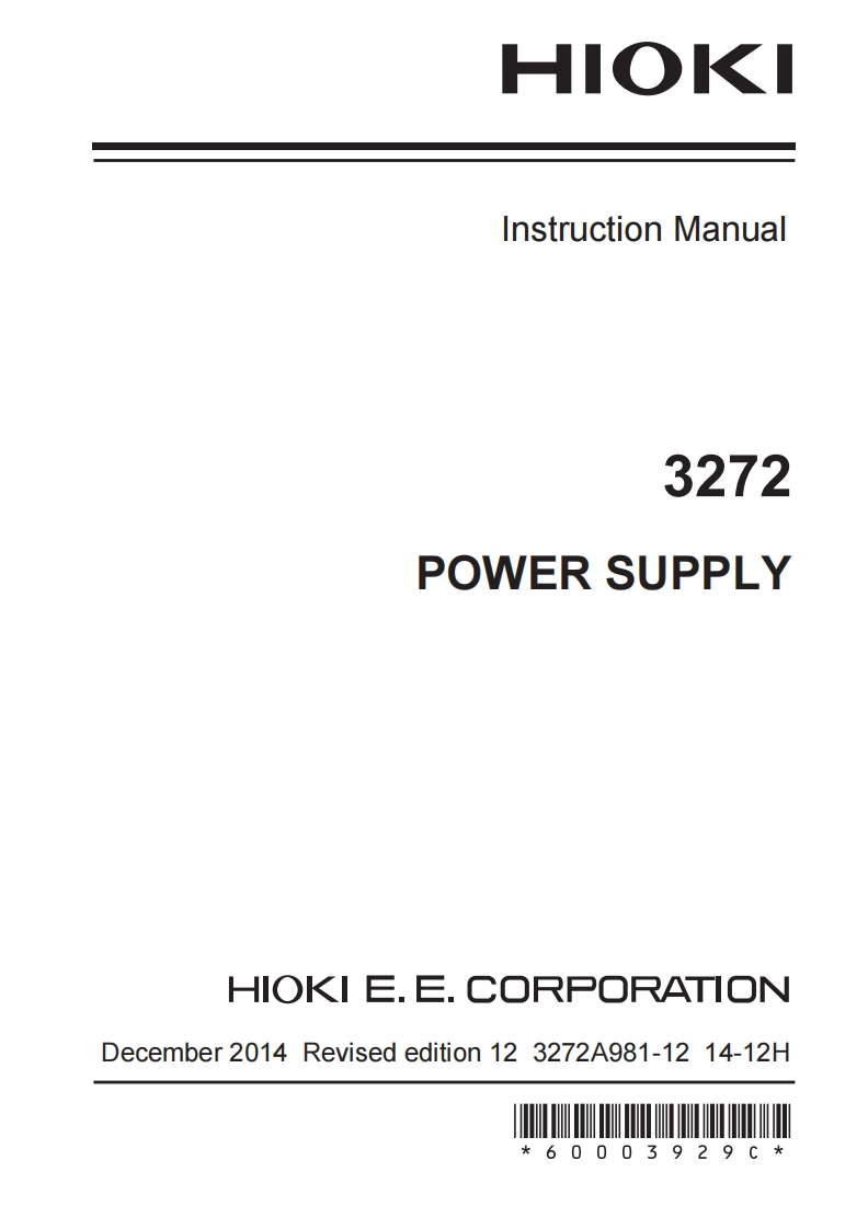 HIOKI_3272_im操作说明书手册