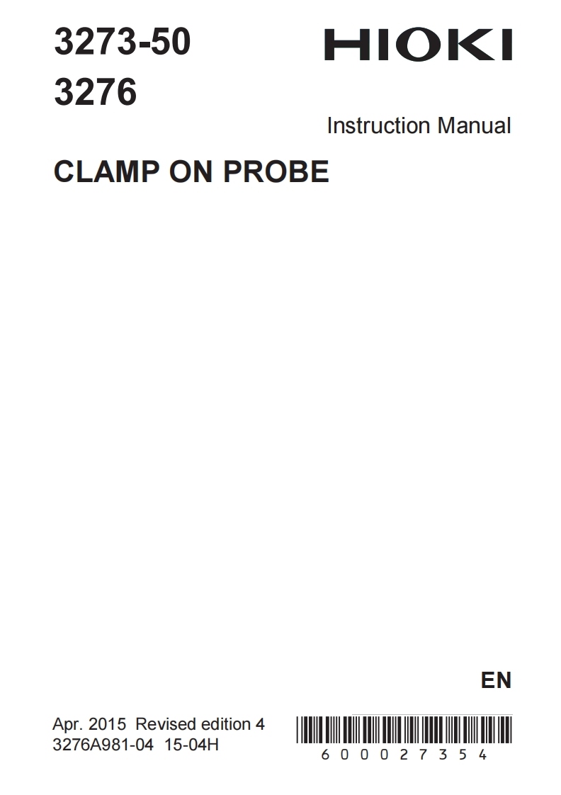 HIOKI_3273-50_3276_im操作说明书手册
