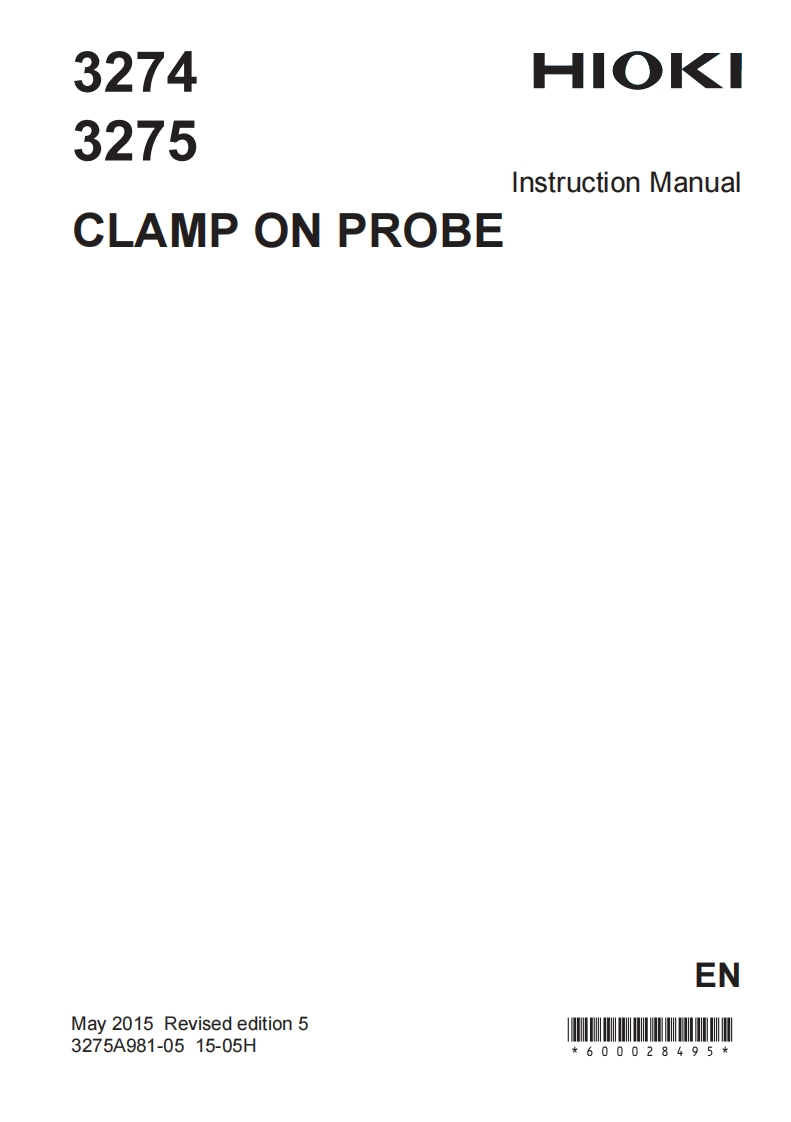 HIOKI_3274_3275_im操作说明书手册