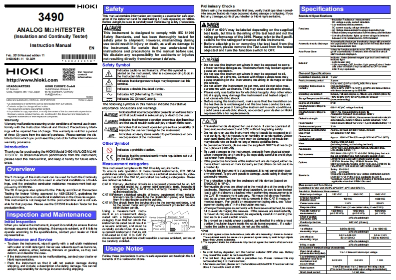 HIOKI_3490_im操作说明书手册