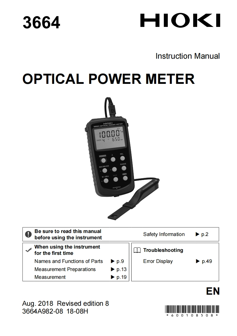 HIOKI_3664_im操作说明书手册