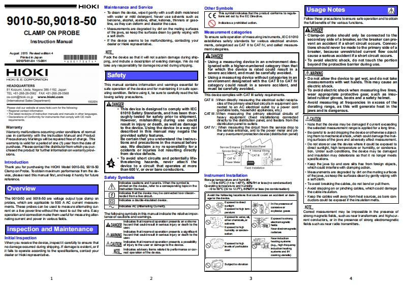 HIOKI_9010-50_9018-50_im操作说明书手册