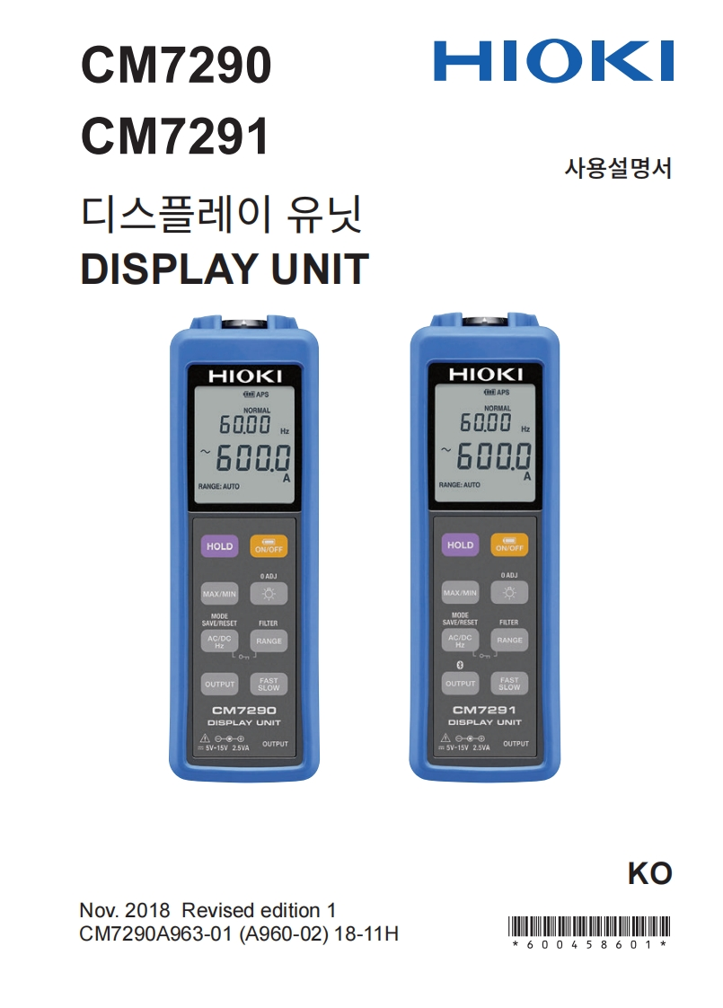 HIOKI_CM7290_CM7291_im操作说明书手册