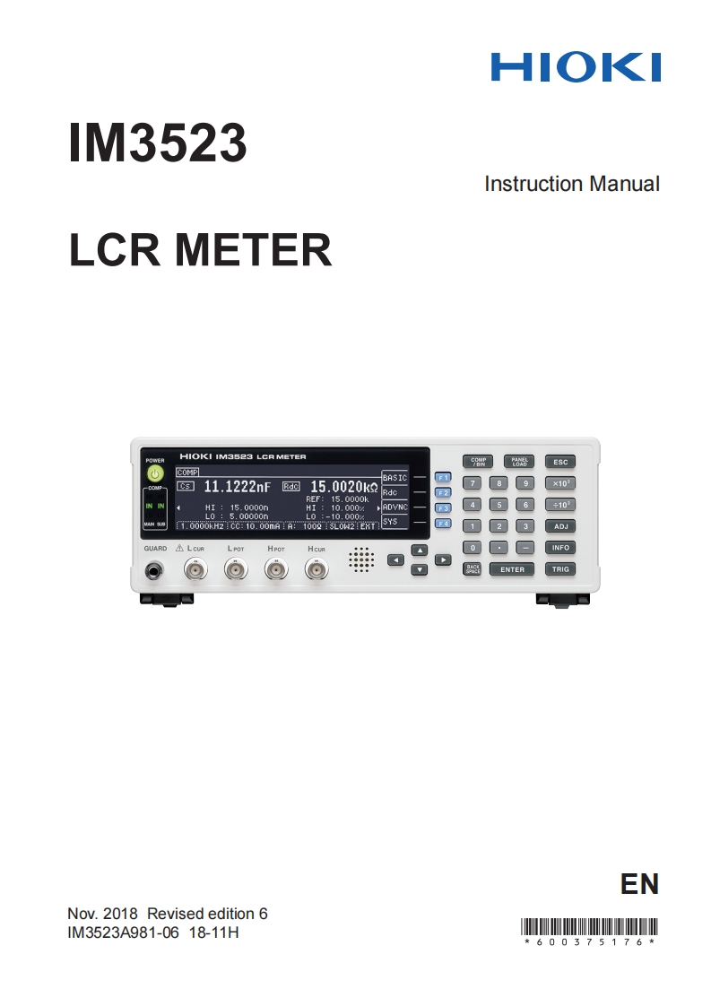 HIOKI_IM3523_im操作说明书手册