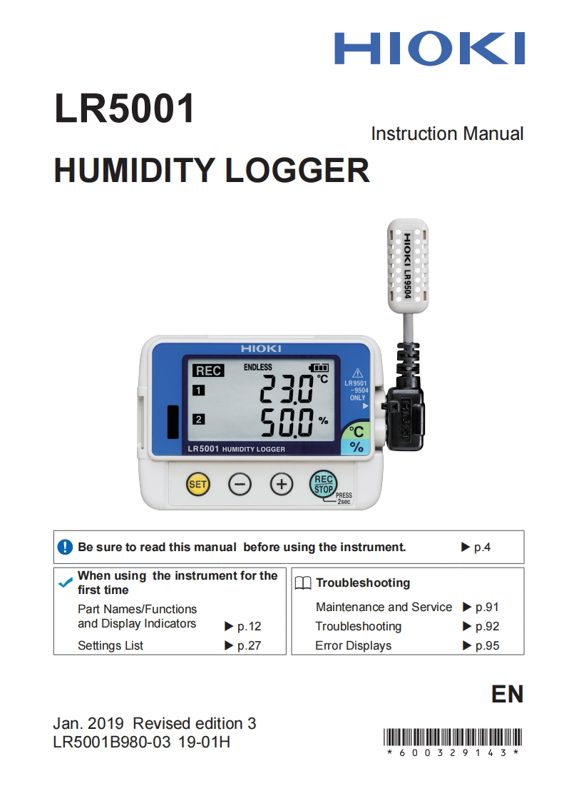 HIOKI_LR5001_im操作说明书手册