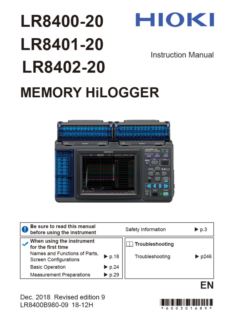 HIOKI_LR8400_LR8401_LR8402_im操作说明书手册