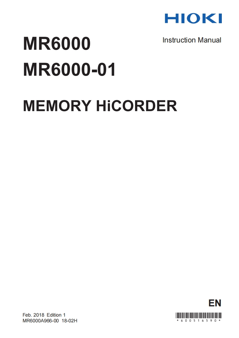 HIOKI_MR6000_im操作说明书手册