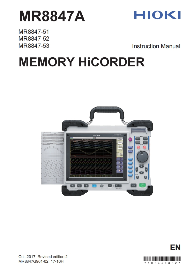 HIOKI_MR8847A_im操作说明书手册