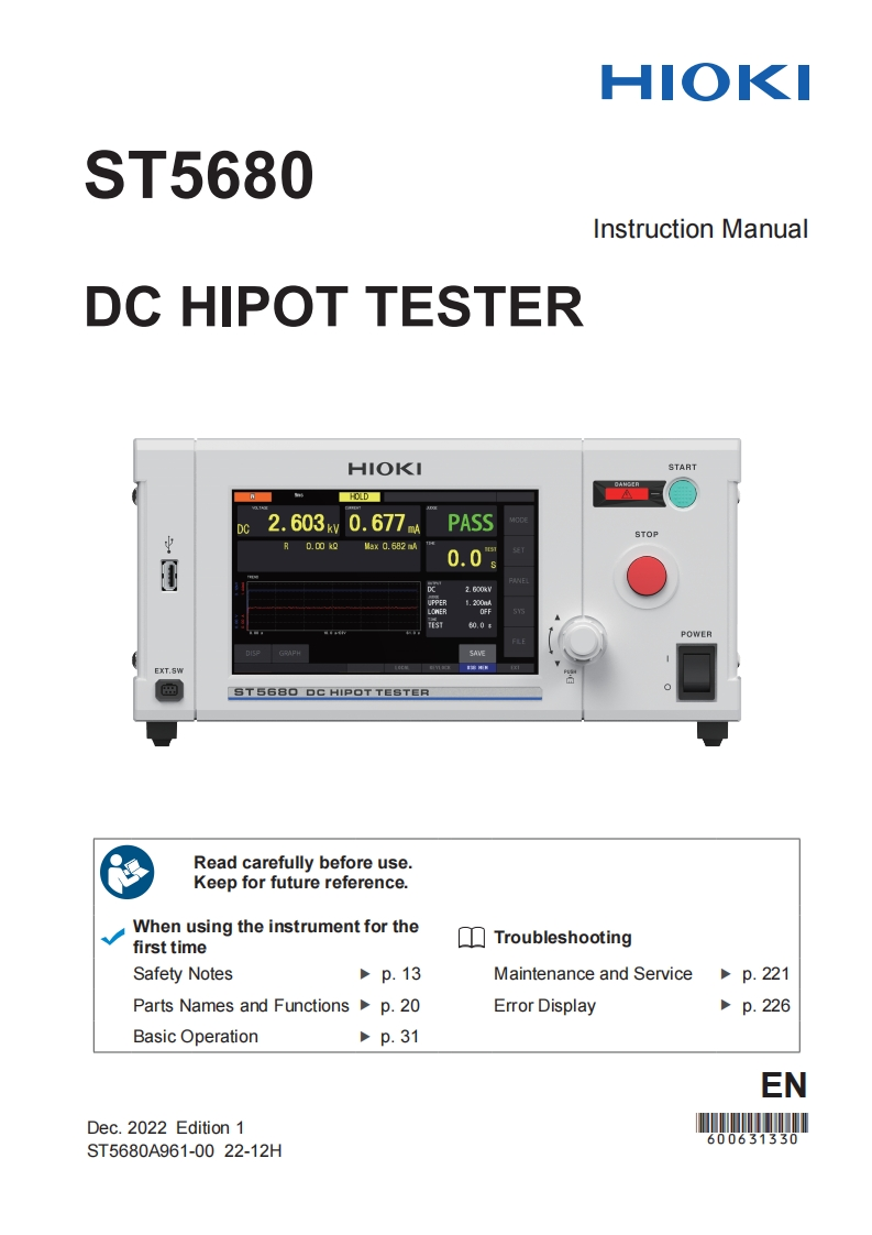 HIOKI_ST5680_um操作说明书手册