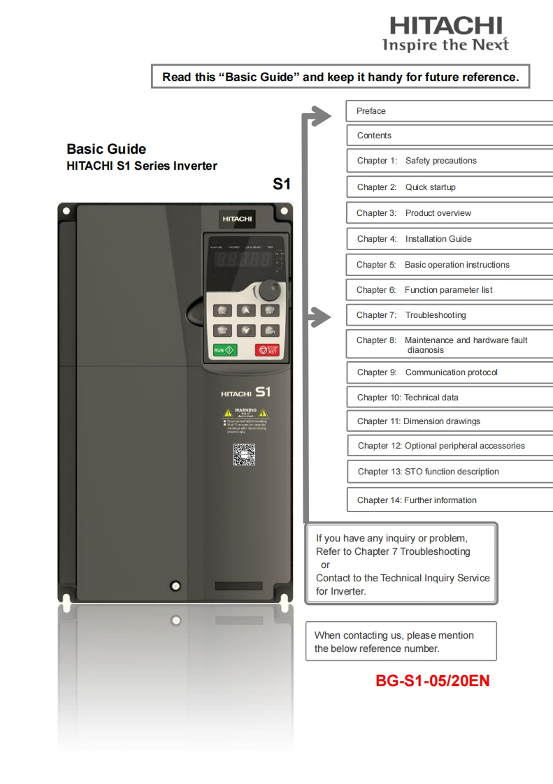 HITACHI-S1-English-Manual操作说明书手册_V1.2