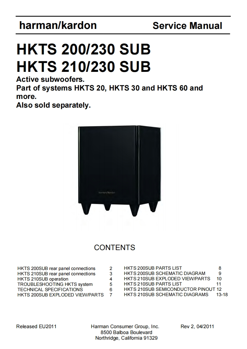 HKTS-200-230-SUB-HKTS-210-230-SUB-Service-Manual维修操作说明书手册