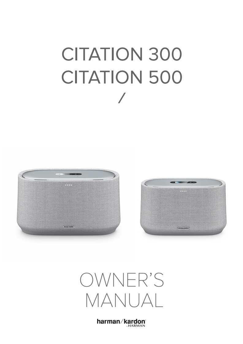 HK_CITATION_300_500_使用说明书手册_English