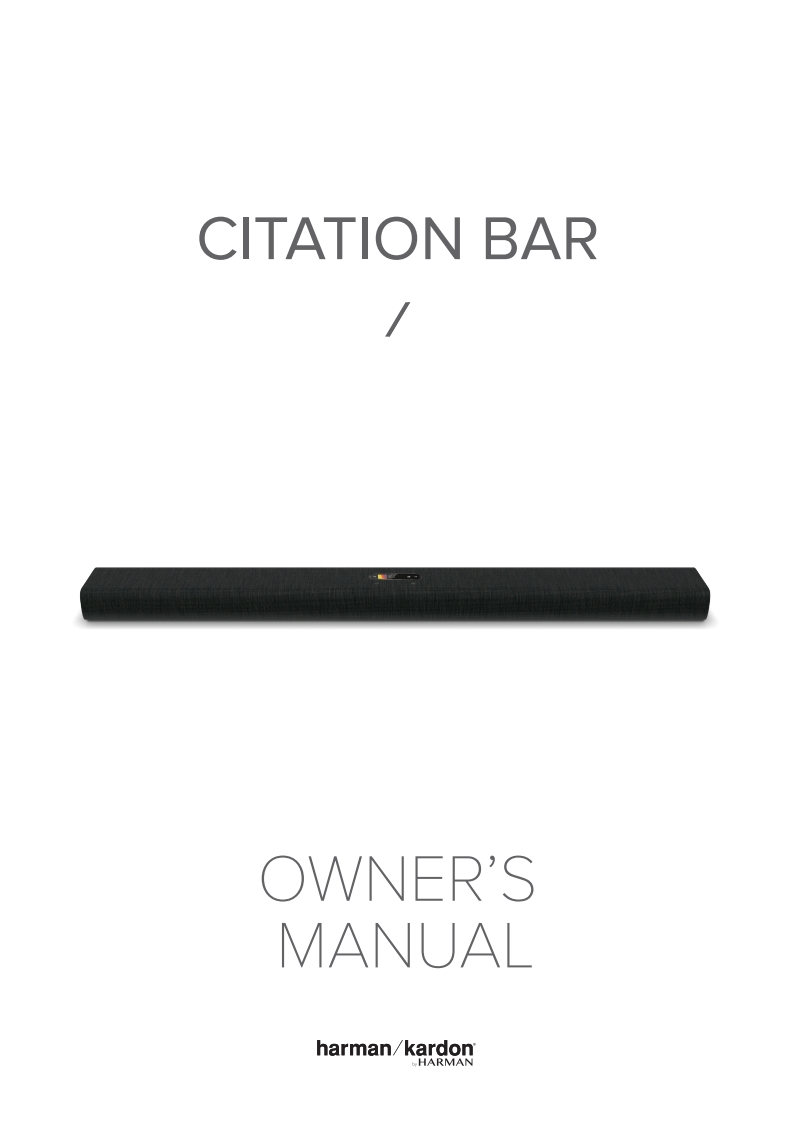 HK_CITATION_BAR_CHINA_使用说明书手册_EN