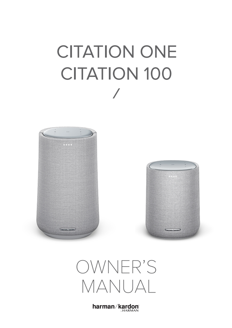 HK_CITATION_ONE_100_用户使用操作说明书手册_English