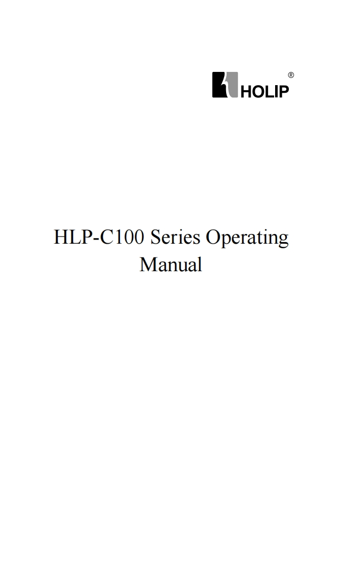 HLP-C100SeriesEnglishOperatingManualV2015-01