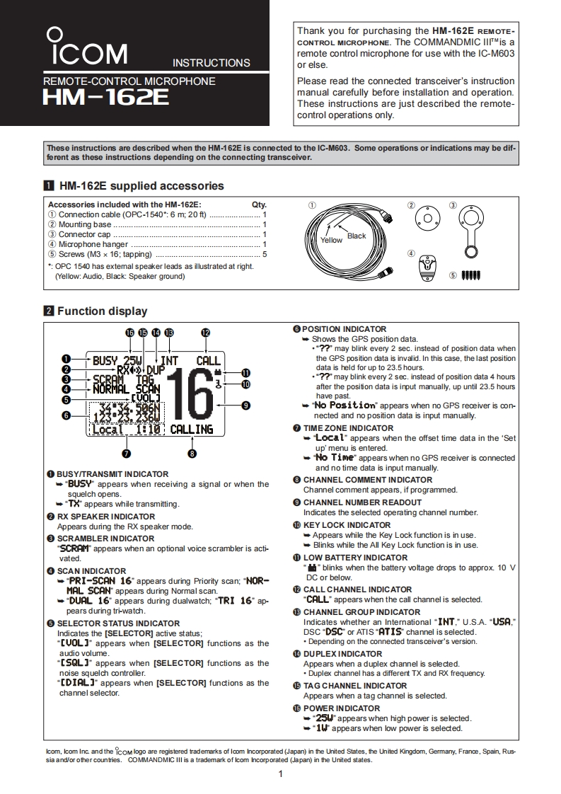 HM-162-Instruction-manual操作说明书手册