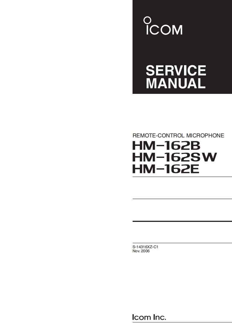 HM-162-Service-manual维修手册含电器原理图