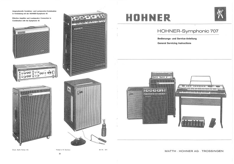HOHNER_SYMPHONIC-707_维修手册电器原理图