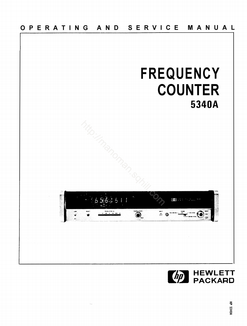 HP-5340A操作说明书手册-维修维护手册操作说明书手册