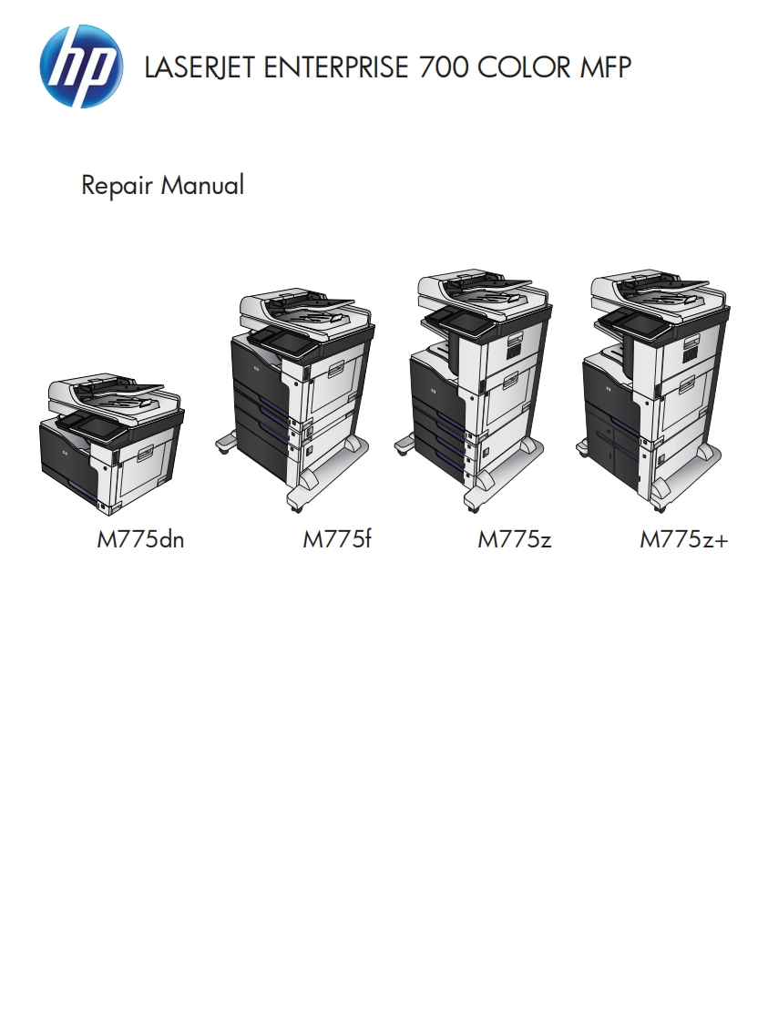 HP-LaserJet-Enterprise-700-Color-MFP-M775-repair-manual维修维护手册