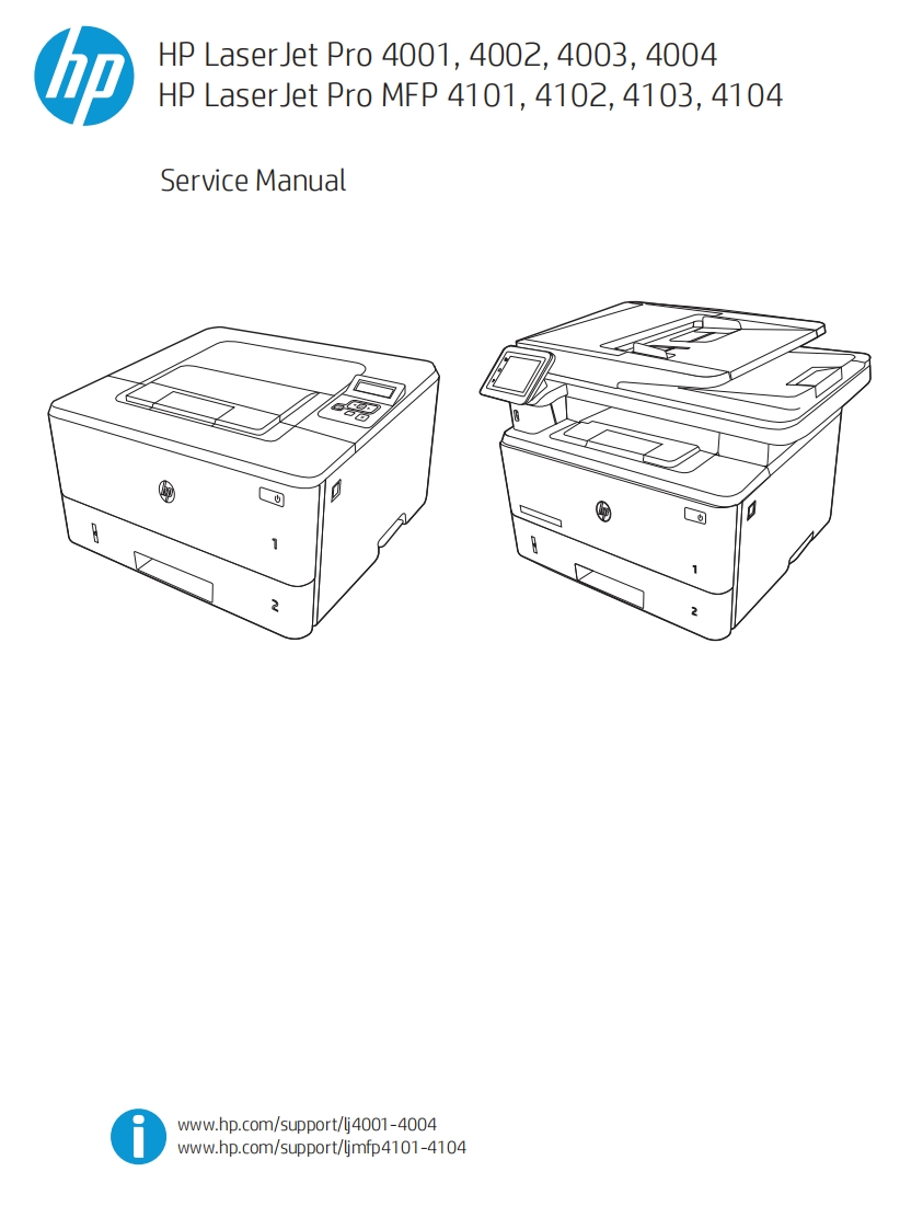 HP-LaserJet-Pro-4001-4002-4003-4004---MFP-4101-4102-4103-4104-Service-Manual-Rev.4.2维修维护手册